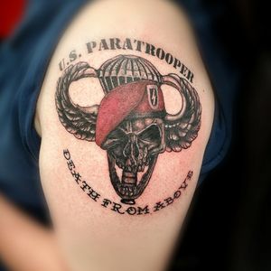 Paratrooper tattoo#skulltattoo 