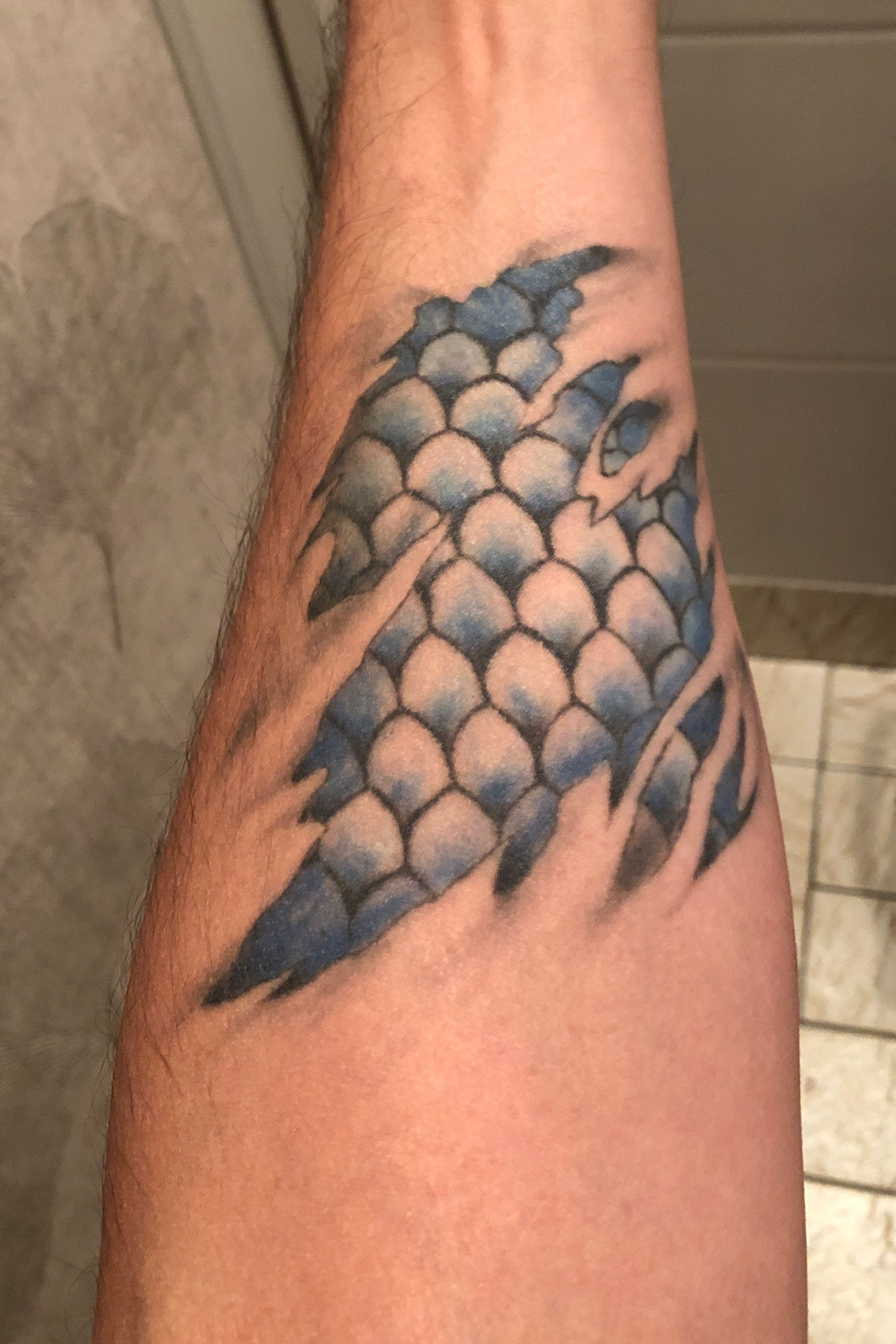 Scales finished on my dragon sleeve from MONJI  rirezumi