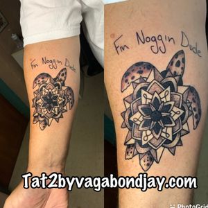 Family tattoo with daughters hand written letters