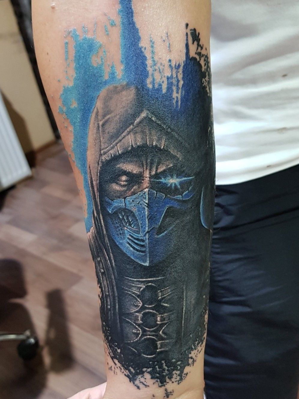 Mortal Kombat Chest Tattoo by Alan Aldred TattooNOW