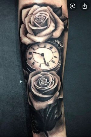 I’m Looking to get something like this, but with 1 rose and the clock. The some shading around a preexisting tattoo 