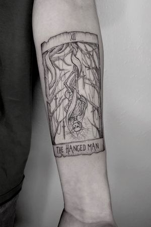 Tarot Card. The Hanged Man. Paige Jean Tattoos. Salt Lake City, Utah. • Contact me on my Instagram @paigejeantattoos or text me at 805-835-2240 (: 