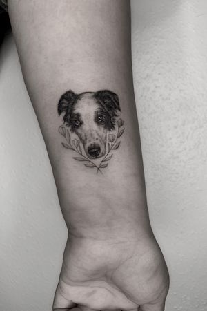 Pet portrait. Dog. Single needle. Paige Jean Tattoos. Salt Lake City, Utah. • Contact me on my Instagram @paigejeantattoos or text me at 805-835-2230 (: 