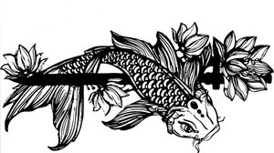 Koi fish w Kirito sword