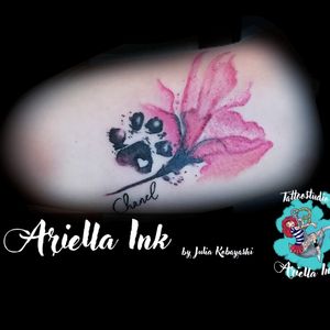 Watercolor Magnolia #tattoo #tattoos #freshink #freshlyinked #paw #pawtattoo #dogpaw #magnolia #watercolormagnolia #watercolor #watercolortattoo #aquarell #aquarelltattoo #magnoliatattoo