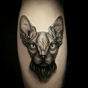 Cat tattoo.....#tattoo #tatuagem #ink #tattoos #inked #tattoo2me #tattooed #art #brasil #blackwork #tattooartist #tattooart #tattooist #instagood #brazil #tatuaje #photography #love #inkedgirls #saopaulo #tattoolife #sp #beard #arte #fitness #tatuagemfeminina #instatattoo #tattooing #photooftheday #tattooink
