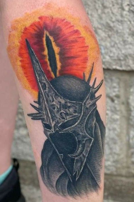 Ellie Roberts Tattoo  Eye of Sauron for Elena  Thanks for asking me to  do this for you Looking forward to doing a Balrog on the other knee   ellierobertstattoosgmailcom    