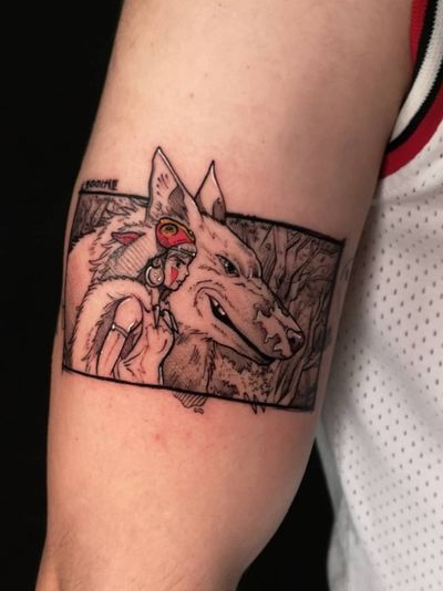 princess mononoke wolf god tattoo