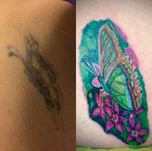 One more session on this butterfly cover up for Lori! 