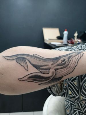 #oldschooltattoos #seatattoo #tatuagem #tattoo #pretoecinza #whale #baleiatattoo #baleiaazul #baleia 