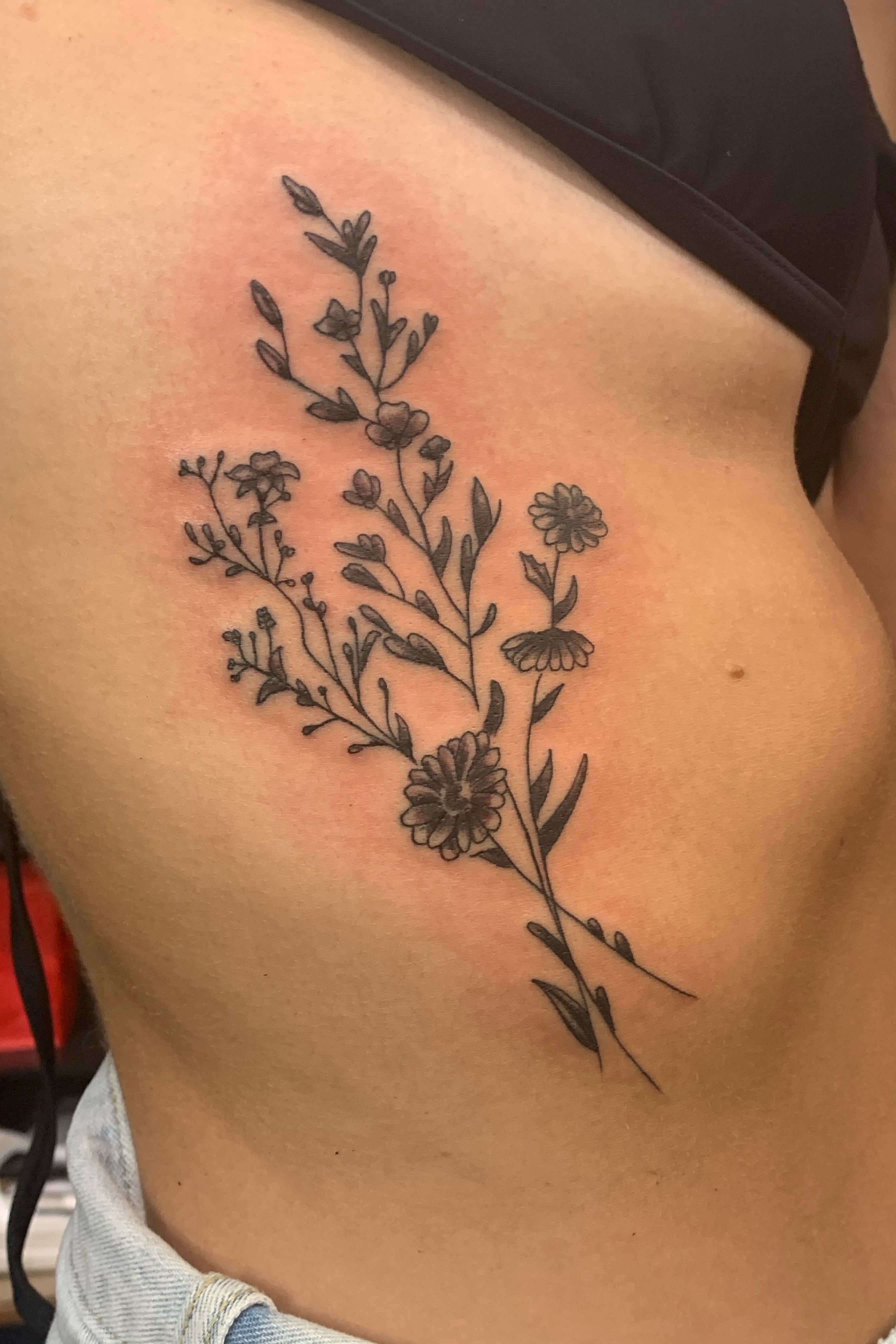 Tattoo tagged with flower fine line small jakubnowicz rib tiny  freesia little nature medium size  inkedappcom