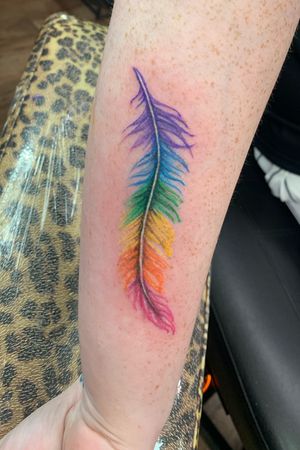 Rainbow feather for beka