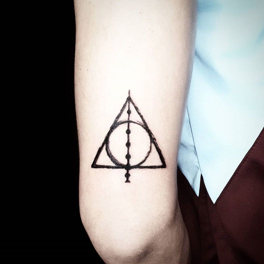 101 awesome deathly hallows tattoo designs you need to see  Harry potter  tattoo small Wand tattoo Tattoos