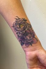 Wrist lotus flower coverup tattoo peony tattoo Fineline Check out my instagram for @theelvastefanie
