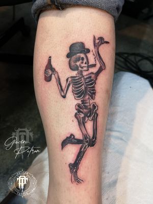 Party Skeleton. #patrontattoo #patrontattooph #gwenpatron #darkart #darkartist #patrontattoojp