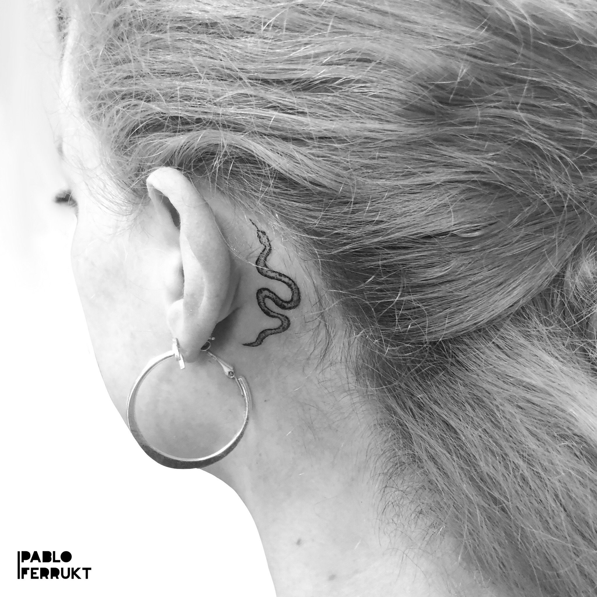 Ear snake by Chris at Topnotch Tattoo Elgin IL  rtattoos