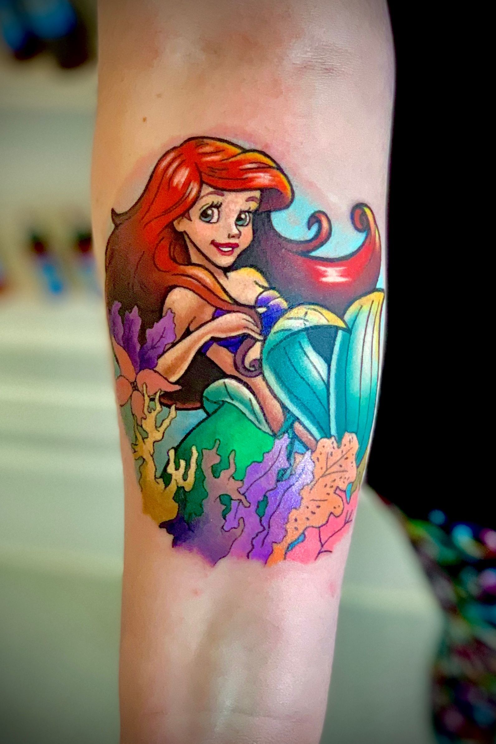 Ariel The Little Mermaid tattoo by Andrea Morales | Photo 17628