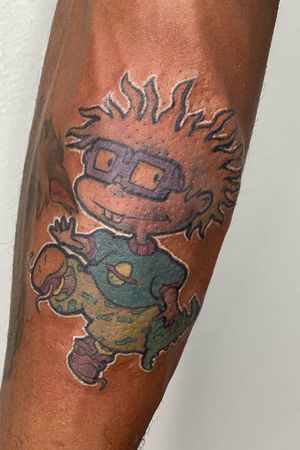 Chucky color tattoo on darker skin!