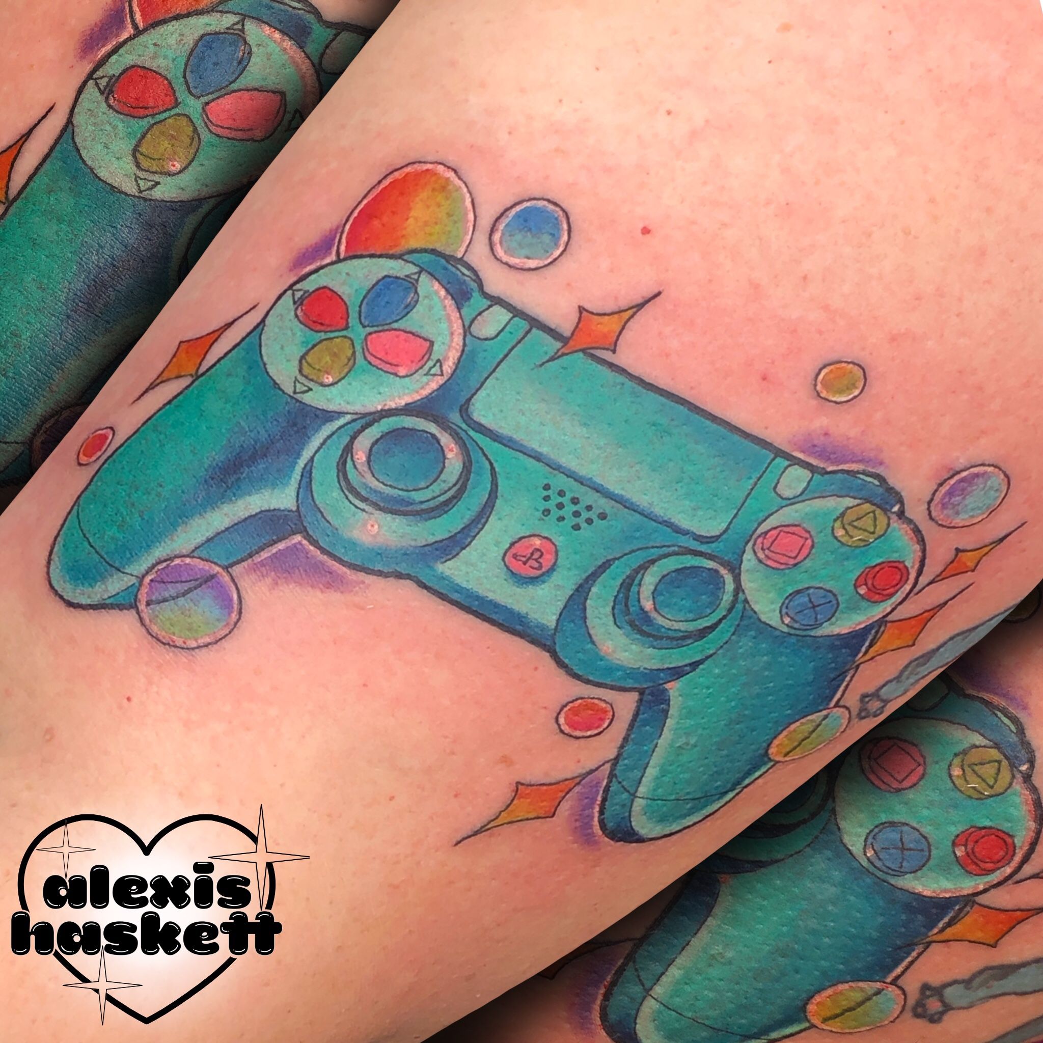 theJorell on Twitter A little nostalgic N64 Controller Tattoo I did for a  first timer tattoos tattoo tattooart httpstco1PNgXmyW77  Twitter