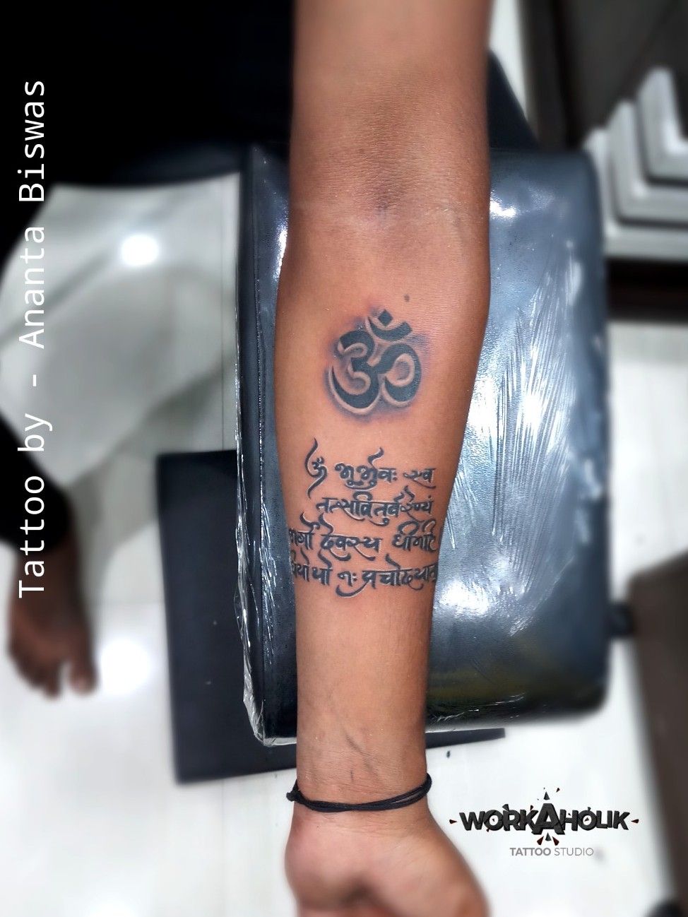 inkspired  Rudraksh with om band tattoo done by inkspired  Facebook