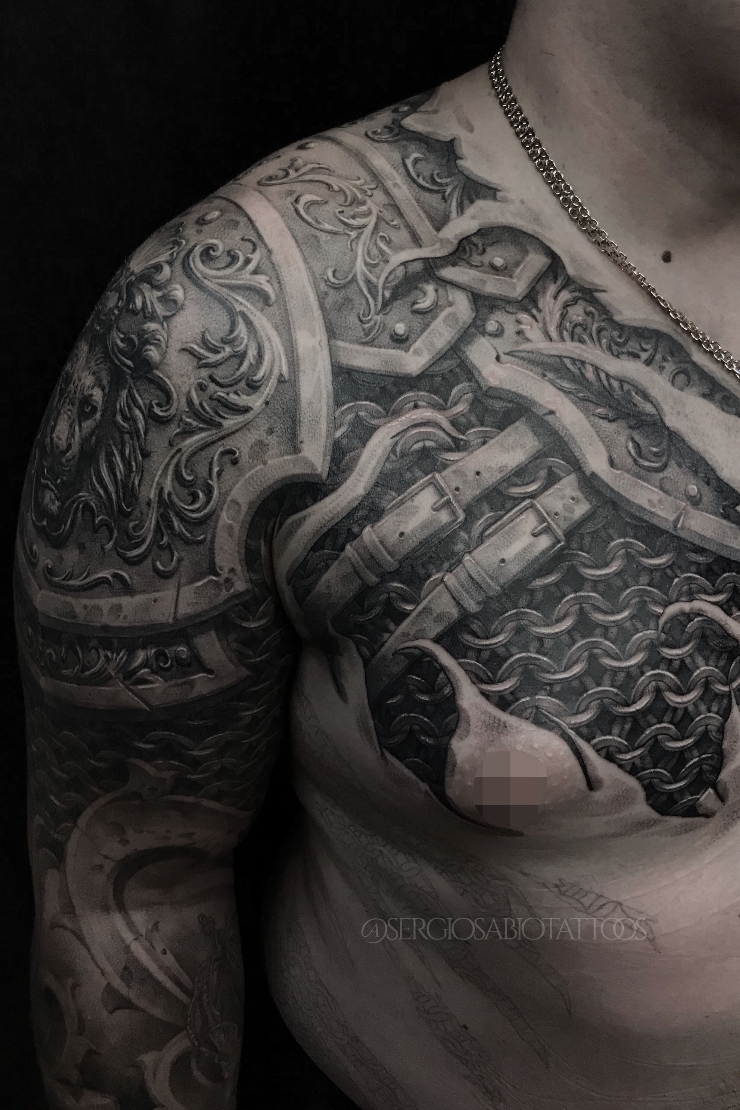 tattoodotcom on Twitter Badass work by Roman Abrego inkoftheday armor  armortattoo sleeve tattoosleeve tattoo tattoodotcom  httpstcoPpfPh30BE1  Twitter