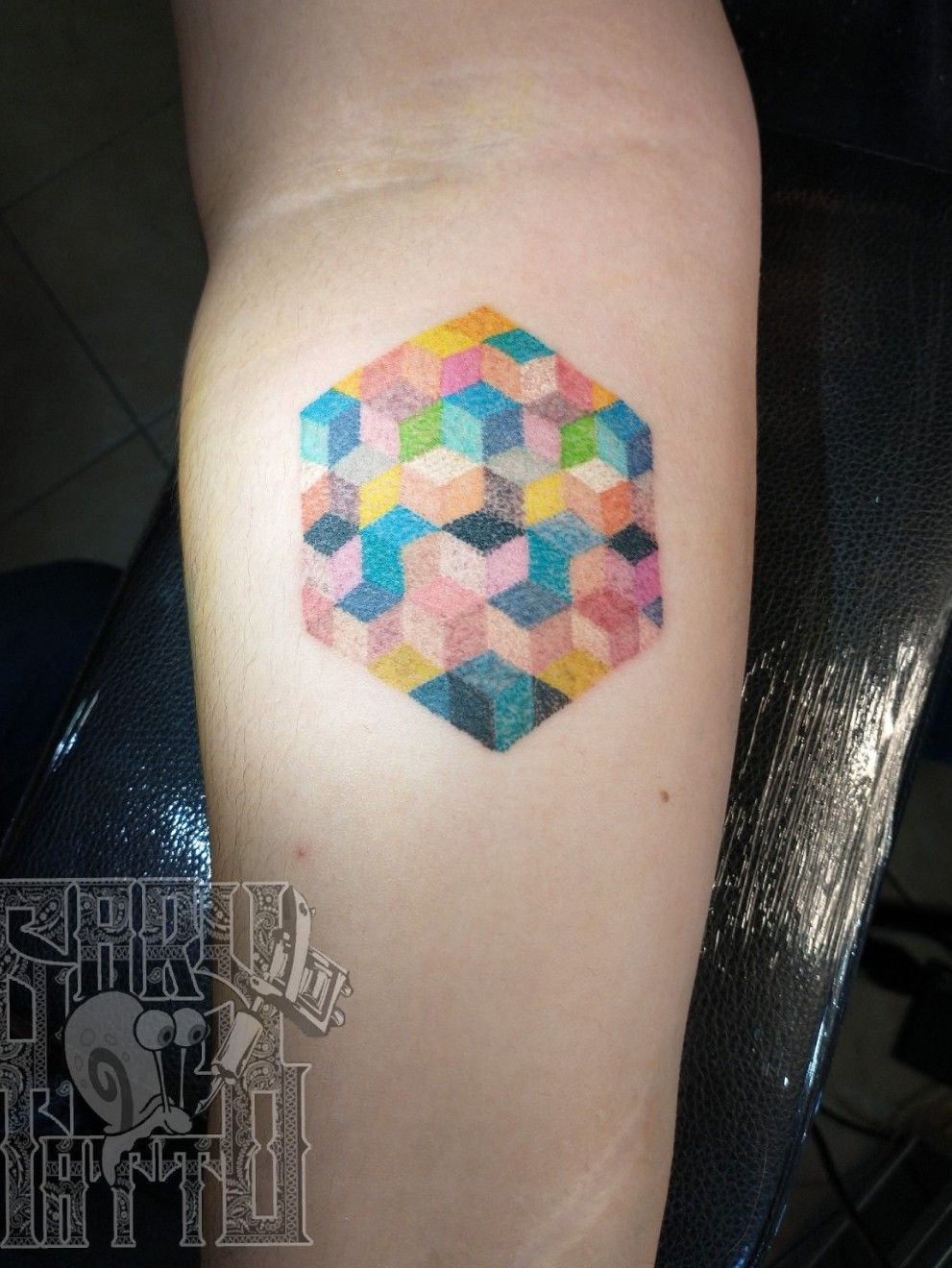 Rubik Cube tattoo by Marco Pepe | Photo 20158