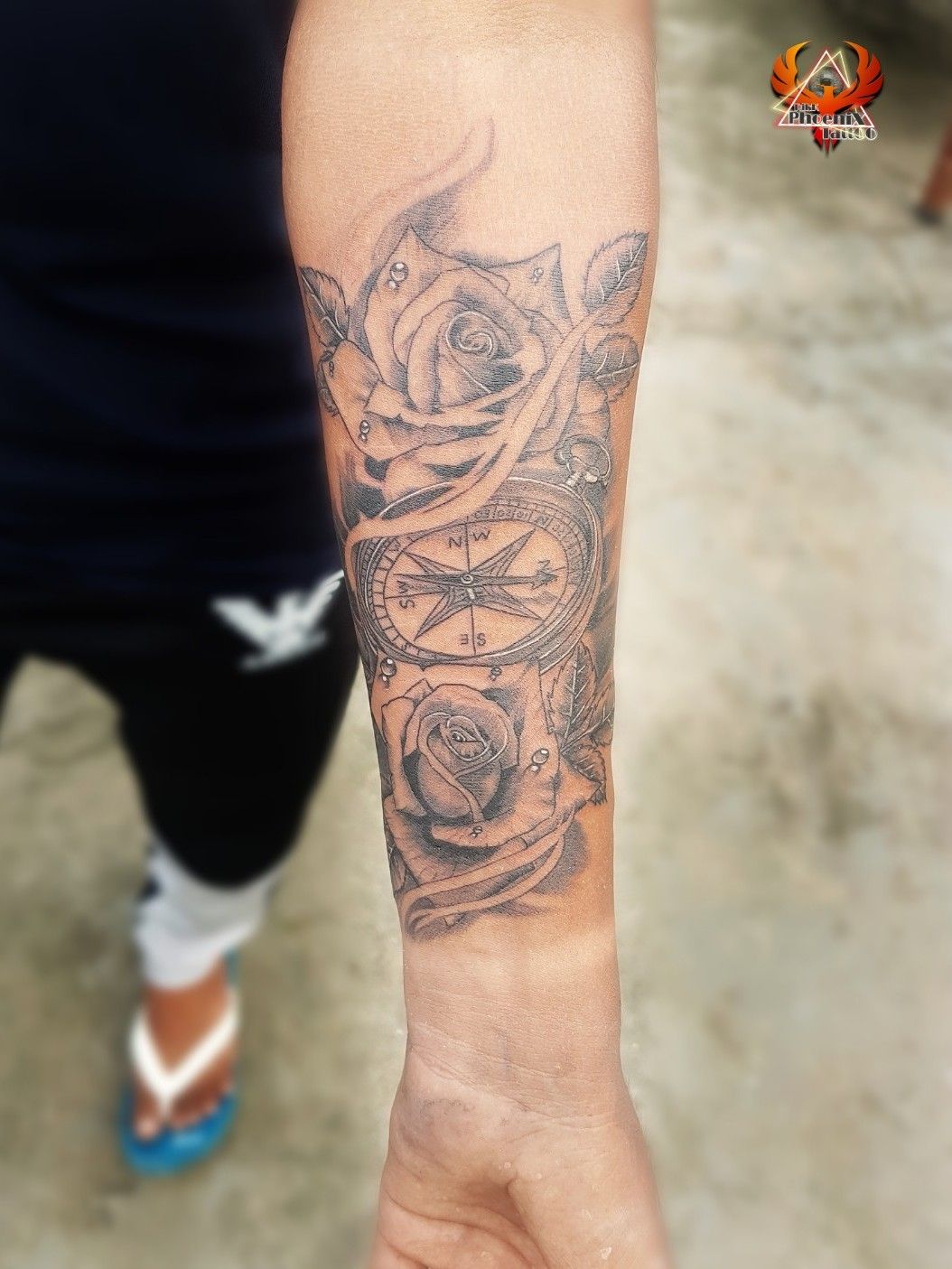 DNS INK tattoo studio Bhopal - [DNS INK tattoo studio Bhopal] [for  appointment-9981253265] 3d art compass tattoo. tattoo for an traveller. [4  hrs.of perfect work]. sharply inked by artist #A_B [amit biswas].