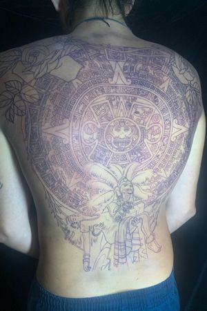 Super fun Aztec Calendar project I’m working on. . . . . . # #aztec #tattoos #inklife #beautyinpaintattoos #blackandgreytattoo #azteccalender #blackandgrey #mayancalendartattoo #mayancalender #coverups #austintattoo #aztectattoo #pennywisetheclowntattoo #linework #chicanoart #azteccalendertattoo #chesttattoo #tattoo #forearmtattoo #gottadomoreofthis #inkandironcts #azteccalendar #fkiron #blackngray #sandiegotattooartist #backpiecetattoo