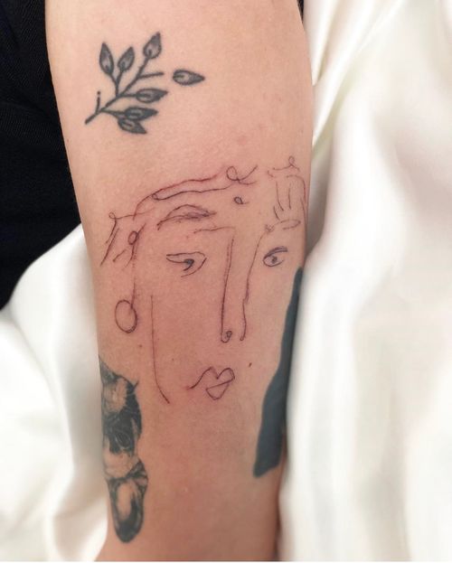 Tattoo Uploaded By Moncoeurenlair In Addition To Her Peach I Also Tattooed Her A Nice Face Completely Made With Freehanding And Tattooed With A Very Thin Needle Just To Keep The Tattoo Uploaded By Moncoeurenlair In Addition To Her Peach I Also Tattooed Her A Nice Face Completely Made With Freehanding And Tattooed With A Very Thin Needle Just To Keep The