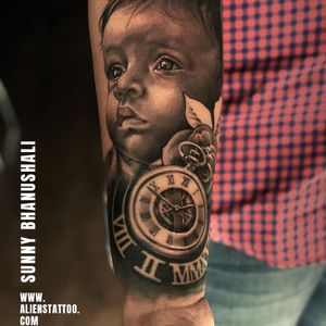 Portrait Tattoo by Sunny Bhanushali at Aliens Tattoo India!