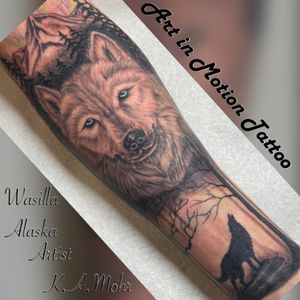 Had a blast doing this one, Thank you Dennis you did awesome! Wolf art @art_in_motion_tattoo #wolftattoo #finelinetattoo #blackandgreytattoo #wildlifetattoo #alaskaartist  #alaskatattoo #wasillatattoo #wasillaalaska #matsuvalley #palmeralaska #tattoo #inked #alaskaartist #alaskalife #veteranowned #lonewolf #tattooartistkamohr #art_in_motion_tattoo