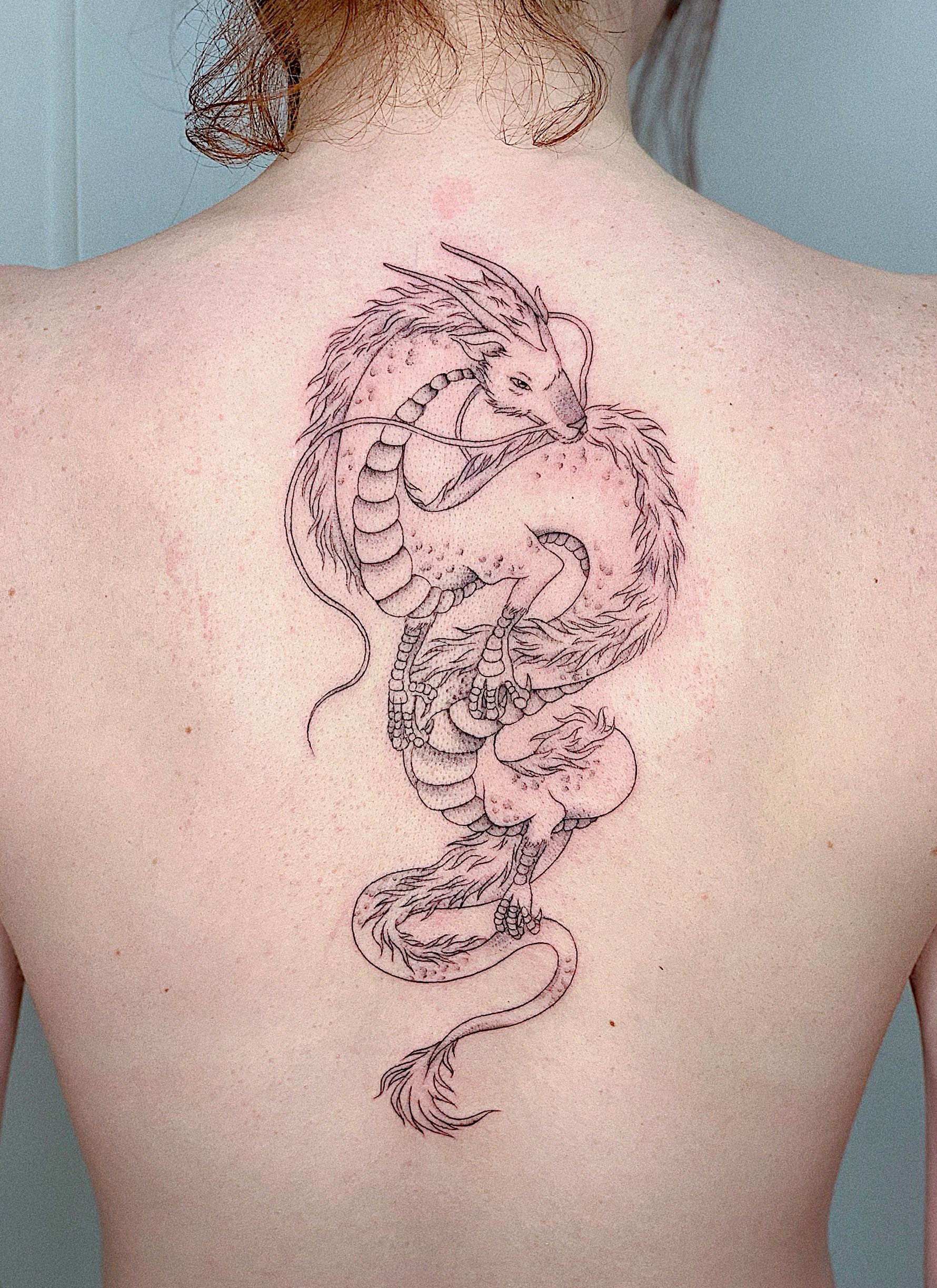 Pretty in Ink   Haku from Spirited Away    Which Studio Ghibli  movie is your favorite Let us know down below     Made with  love patience