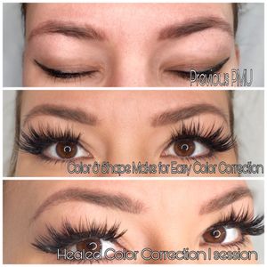 Microblading Correction by Paige Pozos, Cpcp ~ Ower, Artist, instructor Forever Flawless LLC Cosmetic & Paramedical Tattoo Sheridan, Gillette, Cheyenne Wyoming Billings Montana
