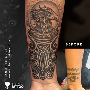 Cover-up Tattoo by Manohar Koli at Aliens Tattoo India!