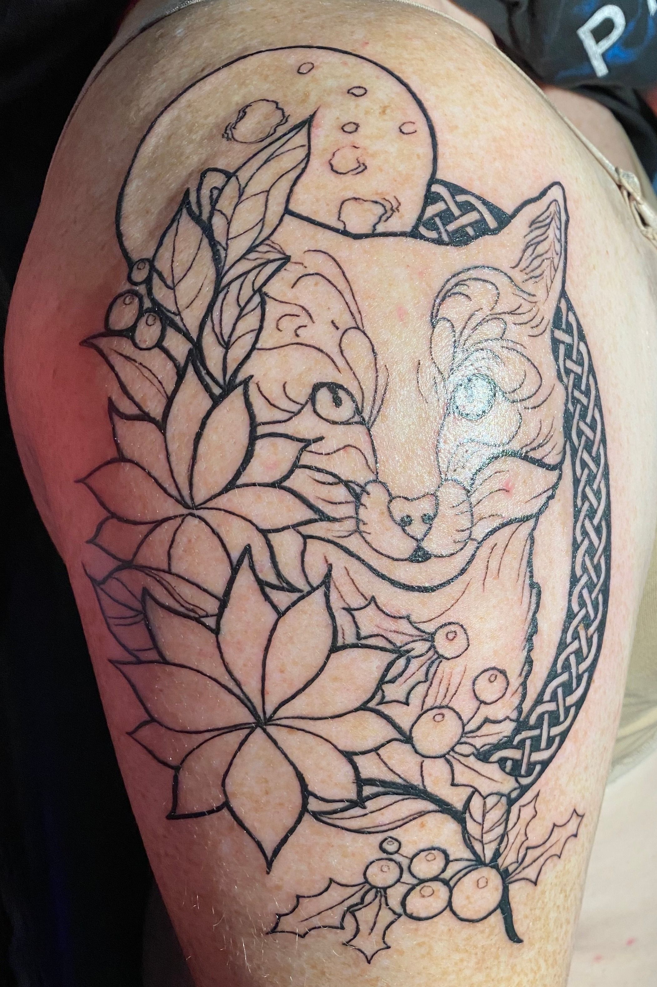 Tattoo Uploaded By Nicholas Gallegos Neo Trad Fox Outline Tattoodo