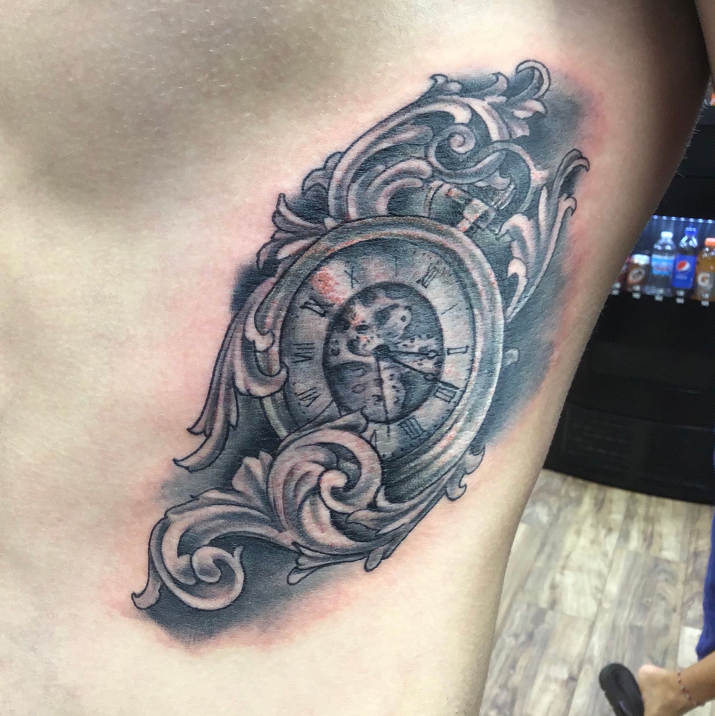 Check out this tattoo I did... Eye with roman numerals, and filigree. ... |  TikTok