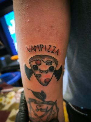 Vampire pizza #food #tattoo #cute