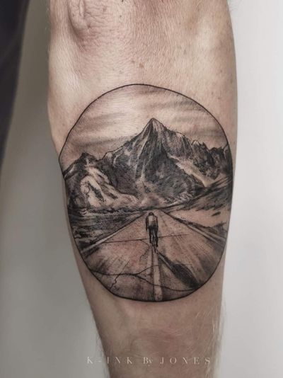 Let the tour begin. Ride or die Tattoo was done with a 0803rl and dynamic triple Black Tattoo took about 2 hours to do #bicycle #mountains #tourdefrance