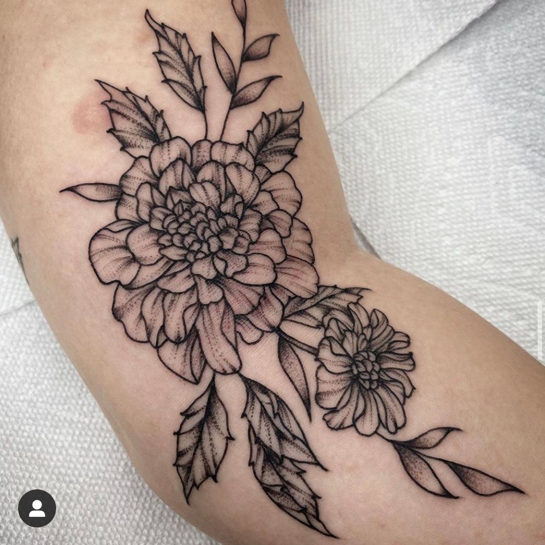 Tattoo uploaded by Lau Tattoos  Some florals for the inner elbow  Tattoodo