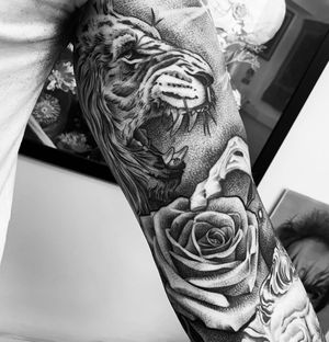 The continuation of a customers sleeve. . . 