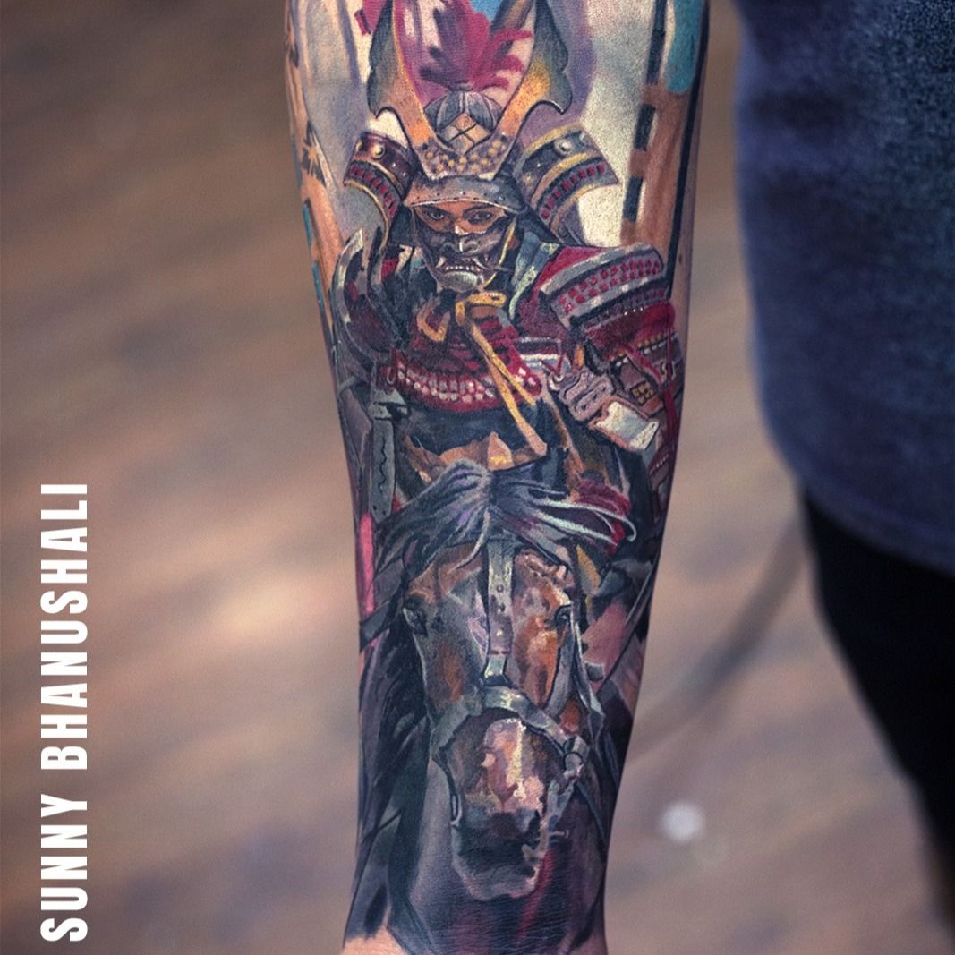 Samurai illustration, Sleeve tattoo Samurai Irezumi, samurai, fictional  Character, tattoo, japanese Dragon png | PNGWing