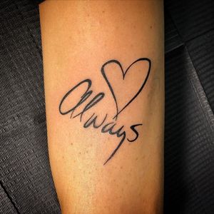 Tattoo uploaded by Ovumink • Always ❤️ #love #lovetattoo #lovetattoos  #lovetattooing #always #alwaystattoo #simpletattoo #smalltattoo  #delicatetattoo #tattoo #tattoos #tattooforgirls #tattooforwomen  #tattooforearm #tattooforlove #tattoodesign ...