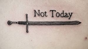 Game of thrones quote on collar bone/ top of the shoulder