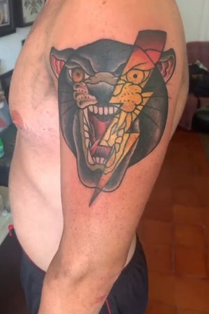 #panther #oldschool By Tytto Tatau (Portugal)