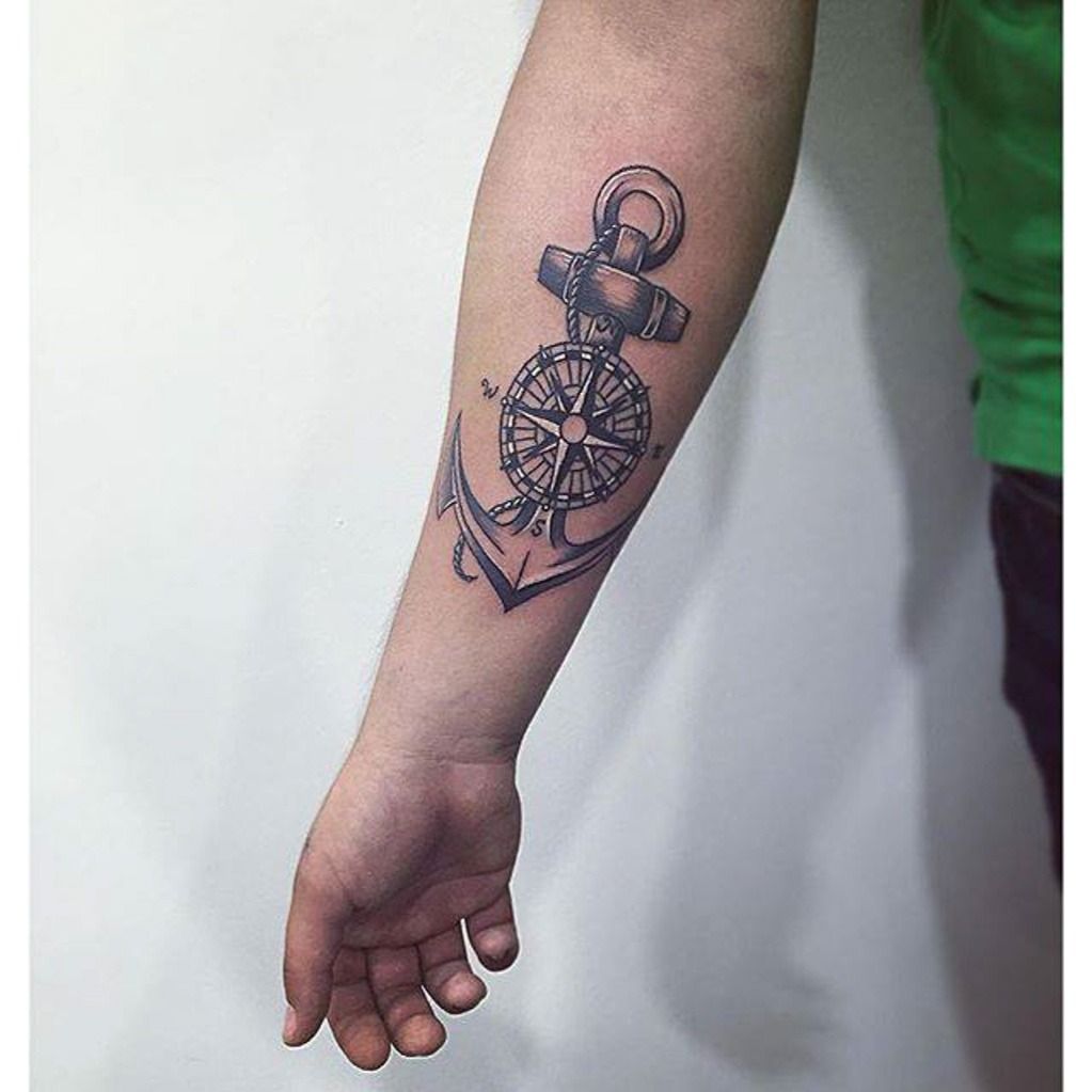 10 year old anchor tattoo : r/agedtattoos