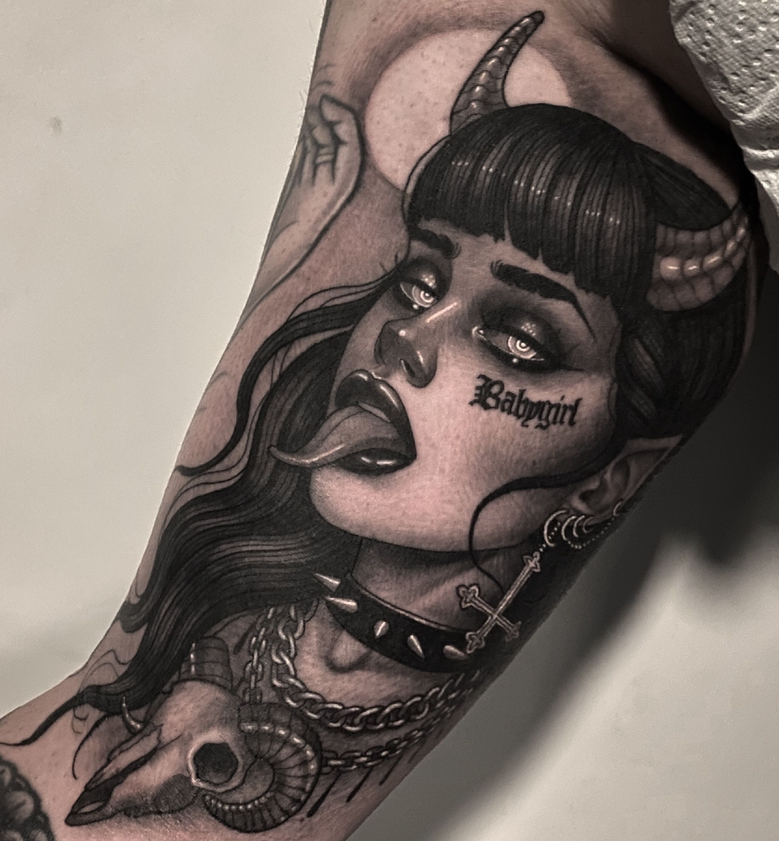 Female devil tattoos