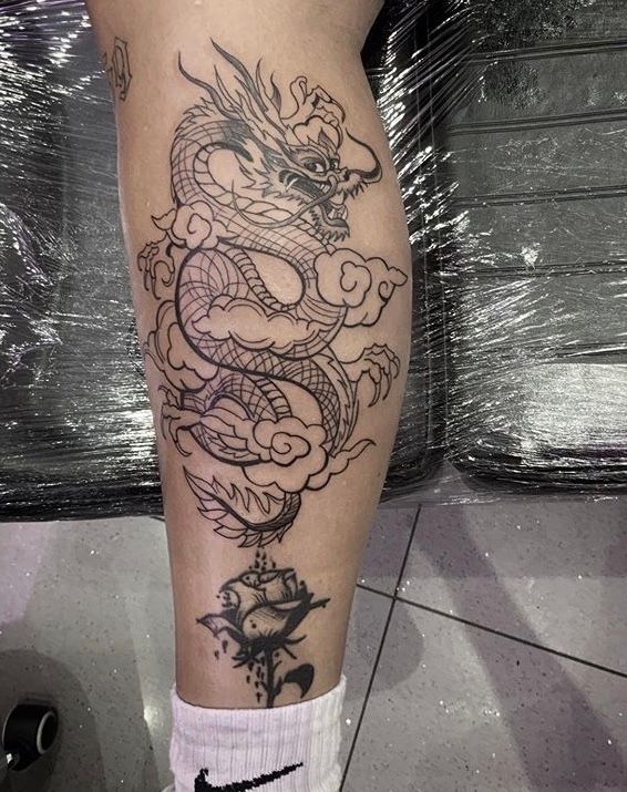 Top 91 Japanese Dragon Tattoo Ideas  2021 Inspiration Guide  Dragon  tattoo leg Dragon tattoo designs Japanese leg tattoo