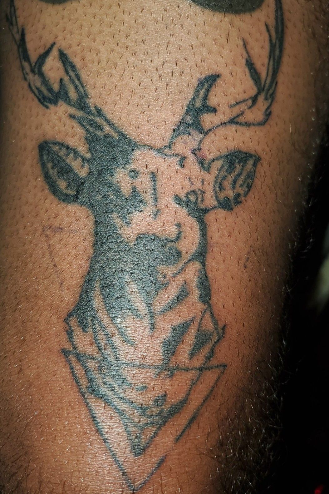 Tattoo uploaded by Bezowski • #deer #geometric #starry #flower #dots  #realistic #blackandgrey • Tattoodo