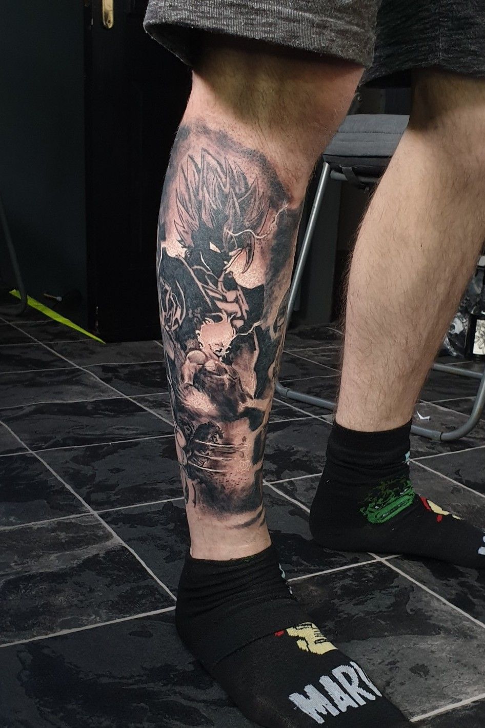 Tattoo uploaded by Brennantattoo • One from today dragon ball z lower leg  sleeve conpleted • Tattoodo