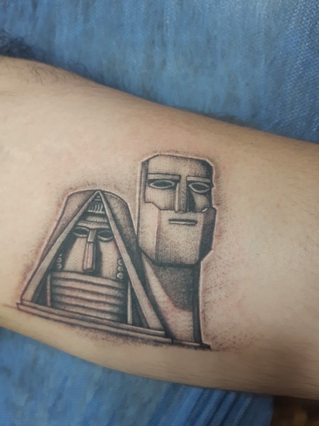 New tattoo, inspired by “Pyramid Song” : r/radiohead, image size:1054x1405